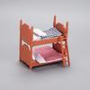 Miniature Double-Decker Dollhouse Bunk Bed Toy for Children's Role-Playing