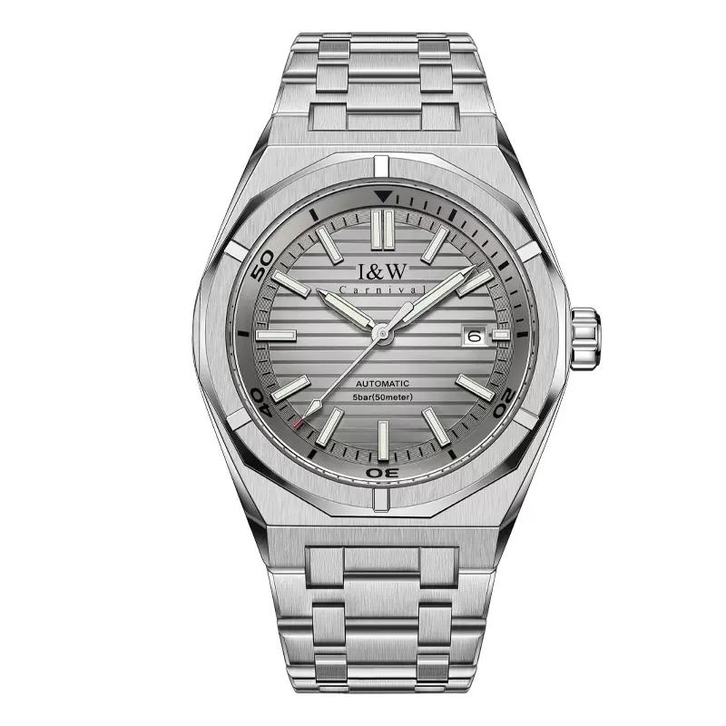 IW Luminous Mechanical Men Wristwatches Luxury Sapphire Glass MIYOTA Movement Automatic Watch For Men Reloj Hombre New