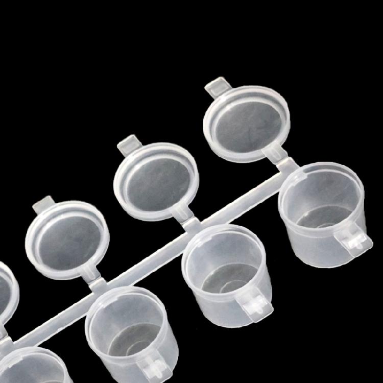 8Pcs Empty Paint Pots Paint Palettes with Lid Small Paint Container Strips for Artists Students Travel and Outdoor Use