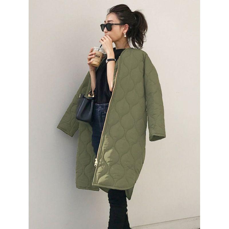 Fashion Amazon Mid Length Long Length Round Neck Coat
