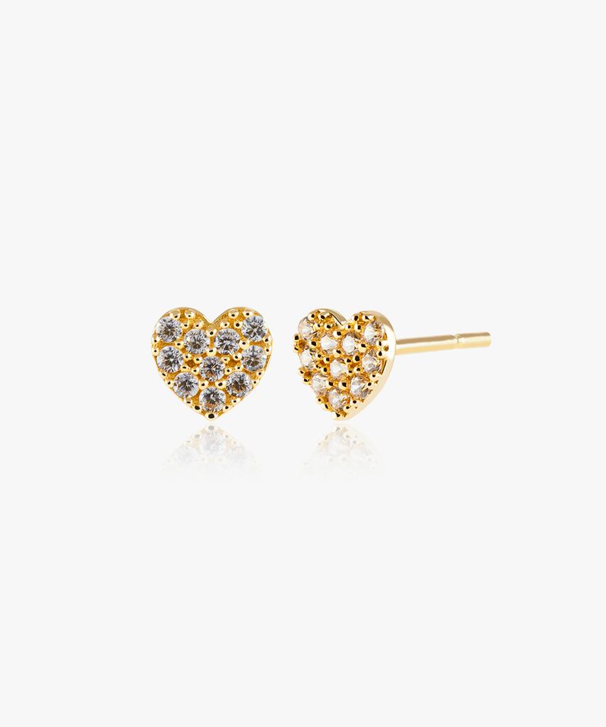 Helene Jewelry 14K Lolly Heart Earrings