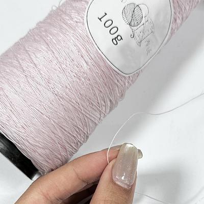 100g/ball Gold and Silver Thread Shiny Silver Waxed Thread Super Flash Silver Wrap Core Yarn 0.8mm