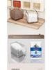 Wall-Mounted Cream Style Spice Rack with Seasoning Jars & Utensil Storage