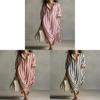 Stripe Shirt Dress With Pockets For Casual Summer Wear