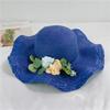 Straw hat female summer small fresh flower seaside beach hat twist edge sun hat sun protection sun hat