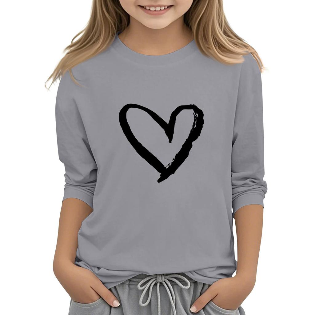 Children's 3/4 Sleeve O-neck  Daily Casual  Printed Top