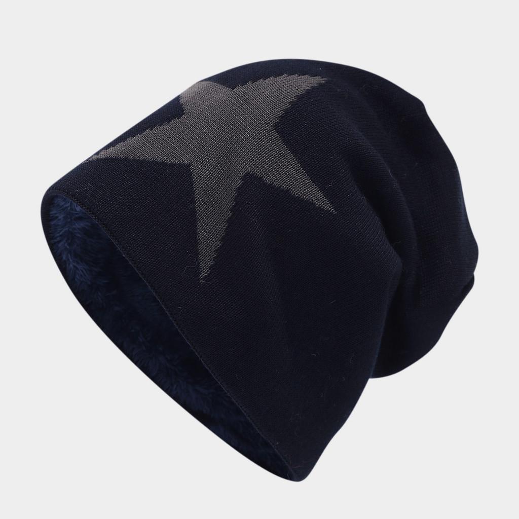 Knit Hat Men Winter Beanie With Fleece Lining For Outdoor Casual Warmth