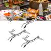 4PCS Cutlery Rest Silver Chopstick Stand Electroplated Polished Zinc Alloy Animal Shape Versatile Holder Rack for Fork Spoon