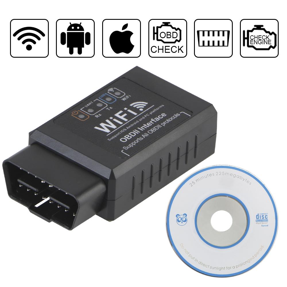 Car Detector ELM327 WIFI OBDII Scan Tool for iOS & Android OBD2 Automotive Diagnostic Scanner Check Engine Light Diagnostic Tool