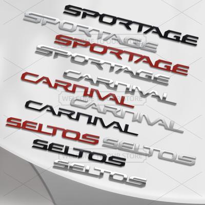 Voiture Métal 3D Pour Sportage Carnival Seltos GDI GT Line Emblème de Carrosserie Badge Autocollants Autocollant de Coffre Auto Accessoires Décoratifs