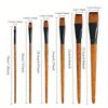 6Pcs 6Sizes Professional Watercolor Brush Set, Nylon Hair for Acrylic, Watercolor, Oil, Gouache Painting