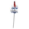 Large Metal Wind Sculpture for Outdoor Decor, Bright Color Sailing Windmills   Sculpture, Nautical Metal Wind   with Pole, Decoration