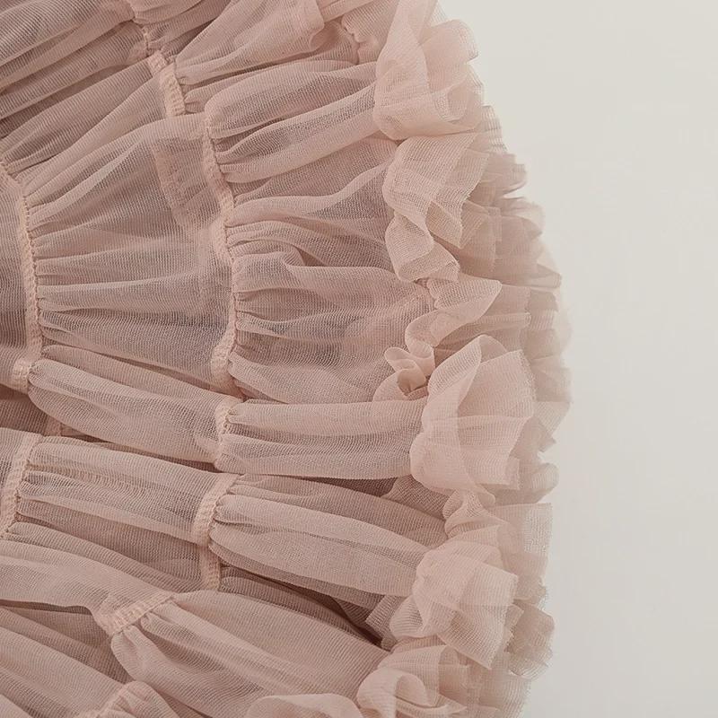 Lingfeng Summer Children's Mesh Tutu Princess Skirt for Girls
