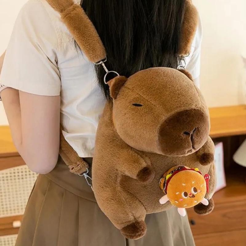 Capybara Cartoon Plüschrucksack für Kinder – Süße, trendige und beliebte Spielzeugpuppe