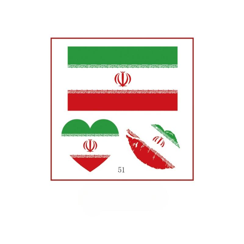 10PCS New World Cup Flag Tattoo Stickers Football Game Games Tattoo Stickers Makeup Face Stickers