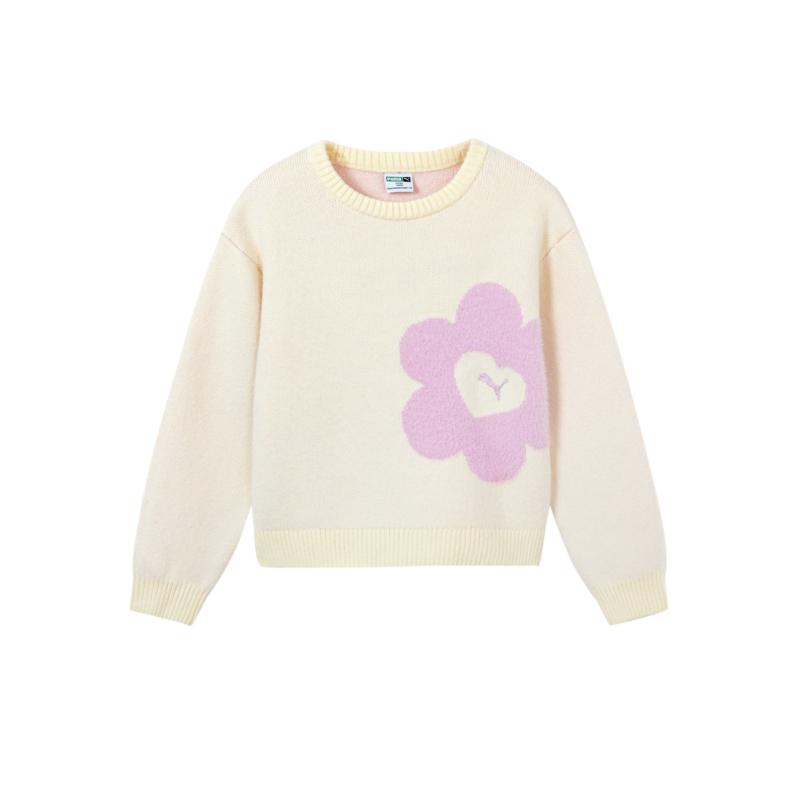 PUMA Sweater Sportstyle Ecru Kids 353425103001-10301 110