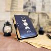 Moon Eclipse Leather Notebook , Celestial Sketchbook , Writing Travel Journal , Ideal Gift for Him | Her , 200 Deckle Edge Handmade Pages