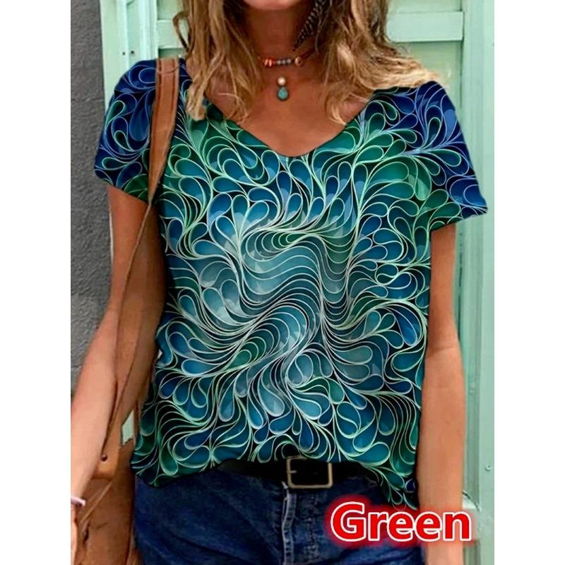 Graphic Tee Summer Women Clothing 3D Printing Short Sleeve T Shirt Woman Comfortable Clothes Funny Retro Pullover Women Tops