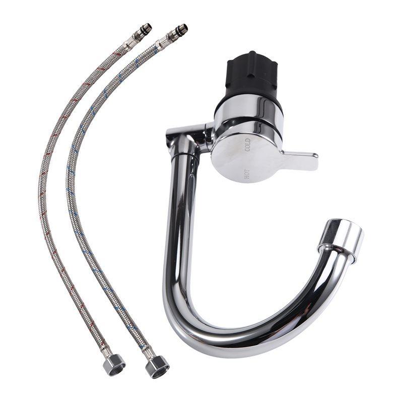 Reliable-Camper Kitchen Faucet Replacement Accessories-RV Sink Faucet Calf& Hot Water Mixer For Home, Caravan, Yacht,Boat