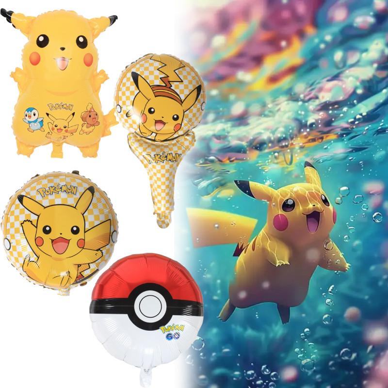 Pikachu Aluminum Foil Balloon 18inch Round Cartoon Animal Party Decor For Birthday Celebrations