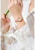 Ofns Women's Light Luxury Quartz Wristwatch - Wheat Ear Design, Round, Waterproof, Fashionable.