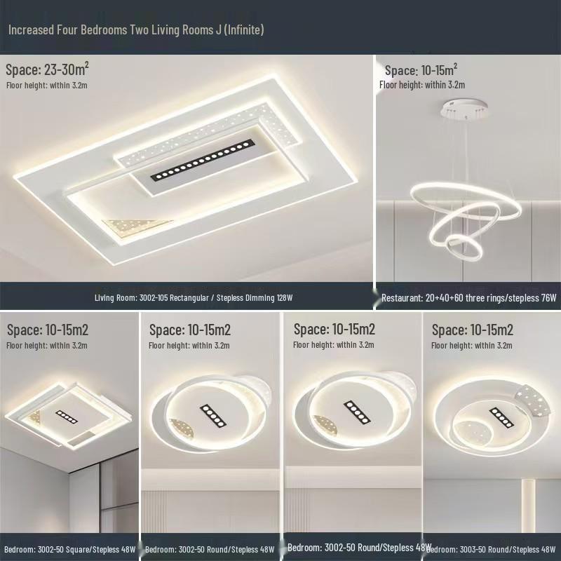 Modern LED Ceiling Light for Living, Bedroom, and Dining Rooms