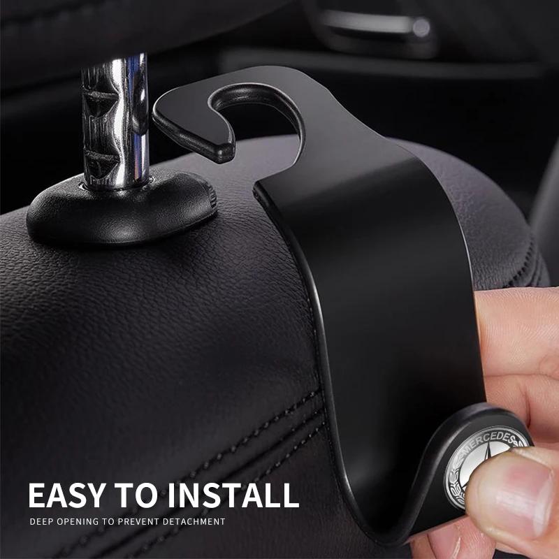 1/2Pcs Portable Car Seat Back Hooks Storage Accessories For Mercedes Benz AMG W206 W204 W205 W212 W213 W221 W222 W223 W251 W464