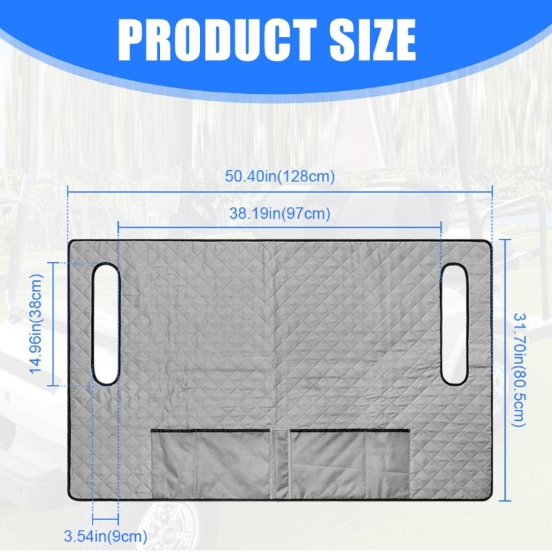 Thickened Golf Cart Seat Pad Cushion Protector Antislip Base Enhanced Frictions For EZGO Club Car Mountainous Courses