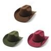 Summer Wool Felt Fedora Hat With Wide Brim Breathable Sunshade For Women And Men