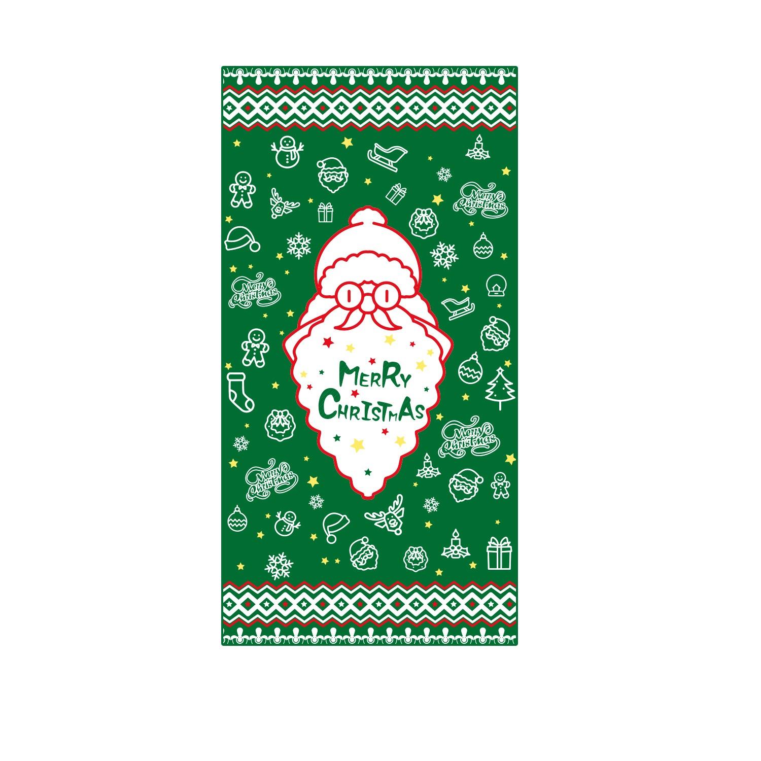 

Christmas Microfiber Beach Towel: Quick-Dry, Compact, Sand-Free, Absorbent, Sandproof and Lightweight,Perfect for Camping, Beach W30*H60(CM)
