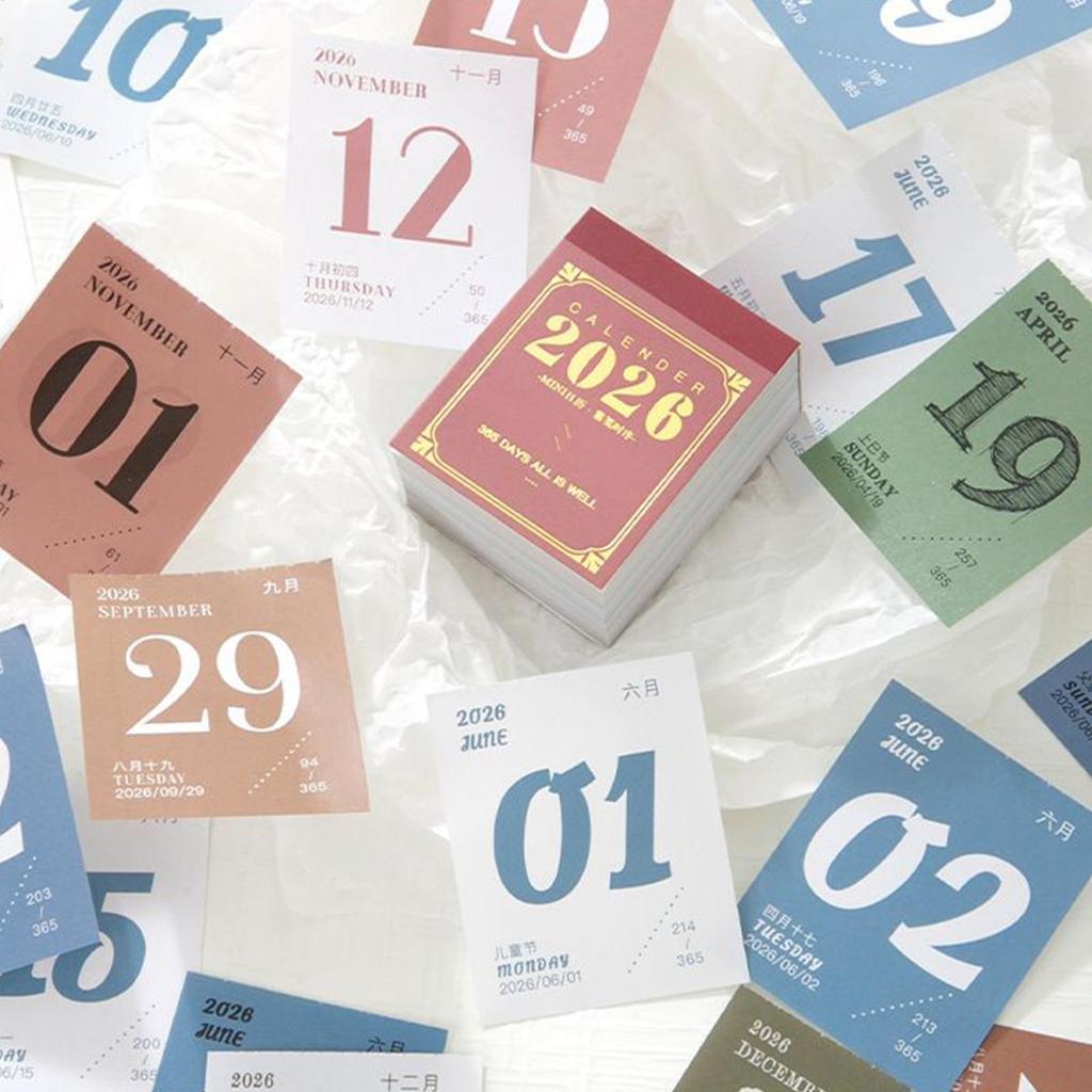 2026 Mini Calendar Daily Tear-Off Portable Agenda 2026 Daily Calendar Mini Planner for Planning Schedule Appointment Home School