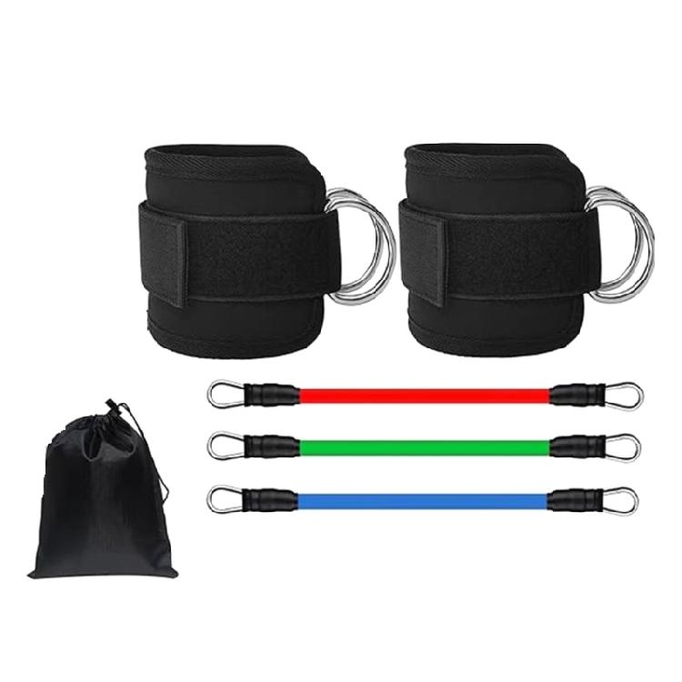 

Ankle Resistance Bands with Cuffs for Leg Training Ankle Strap Exercise Bands чорний