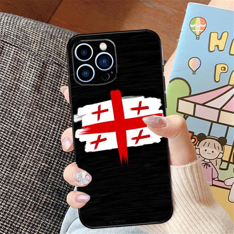 Georgia Flag Phone Case For iPhone 14 16 15 Pro Max 11 12 13 Pro Max Mini XR 16e 16 15 Plus Bumper Cover