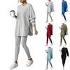 Fashionable Women's Casual Sweatshirt Hooded Sports Suit