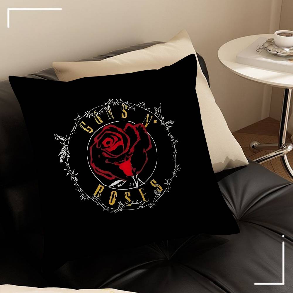 Rock Music Band G-Guns N Roses Decorative Room Aesthetics Pillow Case Home Decor Bedroom Sofa Bed Couch Pillow Cover 45X45
