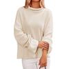 Women's Solid Color Long Sleeve Pullover Round Neck Sweater