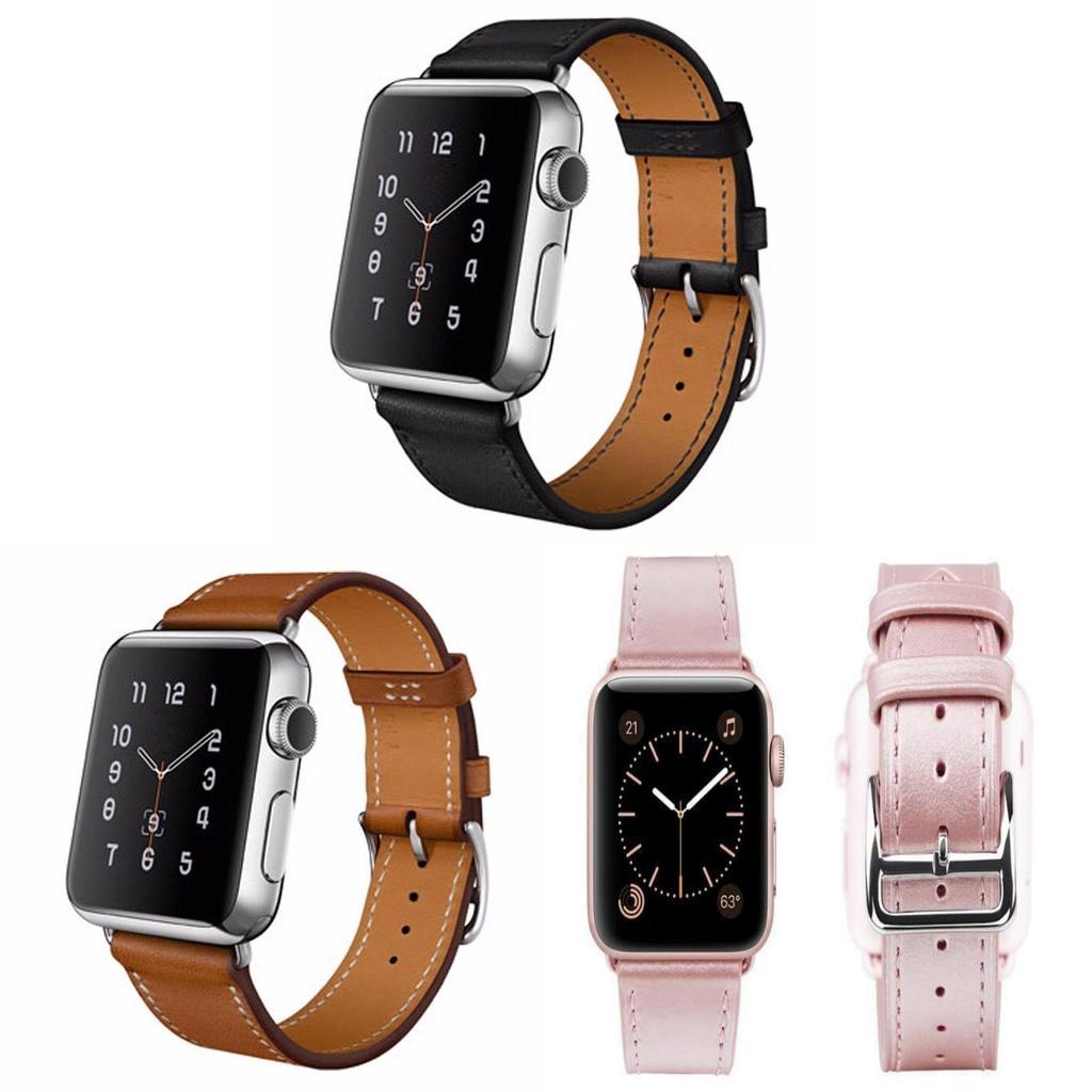 Apple Watch Leather Band For Single Loop Crosshatch Genuine Leather Strap For 38mm And 42mm Models