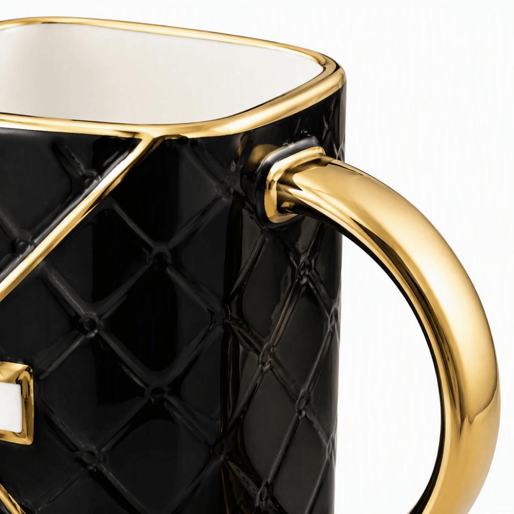Blue/Black/White Handbag Coffee Mug Set 310ml Creative Gift Mug Set For Grandmom