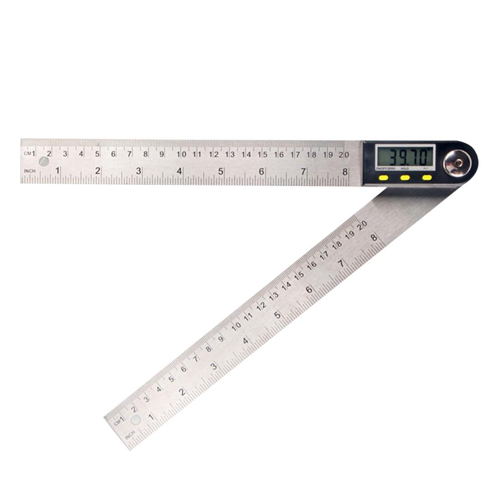 Digital Angle Finder, Stainless Steel Angle Measuring Tool Digital Angle Gauge Electronic Angle Ruler with LCD Display for Woodworking Carpenter Const