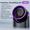 100 Speed Desktop Circulating Fan 3 Timer Modes Type-C Charging LED Display Ultra Silent Cooling Fan Wall Mounted No Drilling
