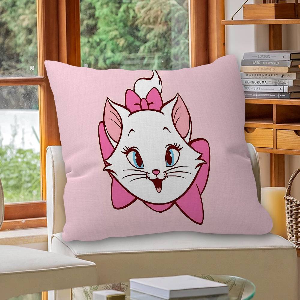 Cute M-Marie Cat Anime Pillow Cover for Bedroom Room and Living Room Sofa Decorative Cushion Cover