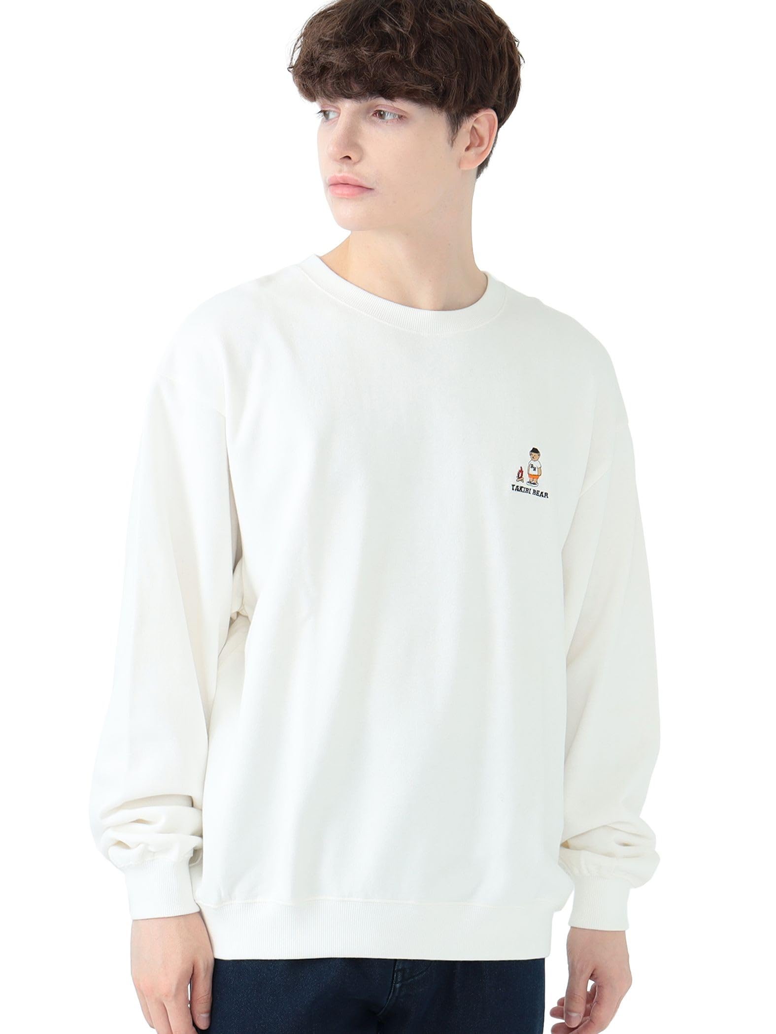 

Beams Heart Takibi Bear Big Sweatshirt, Men s, OFF_WHITE, Size M