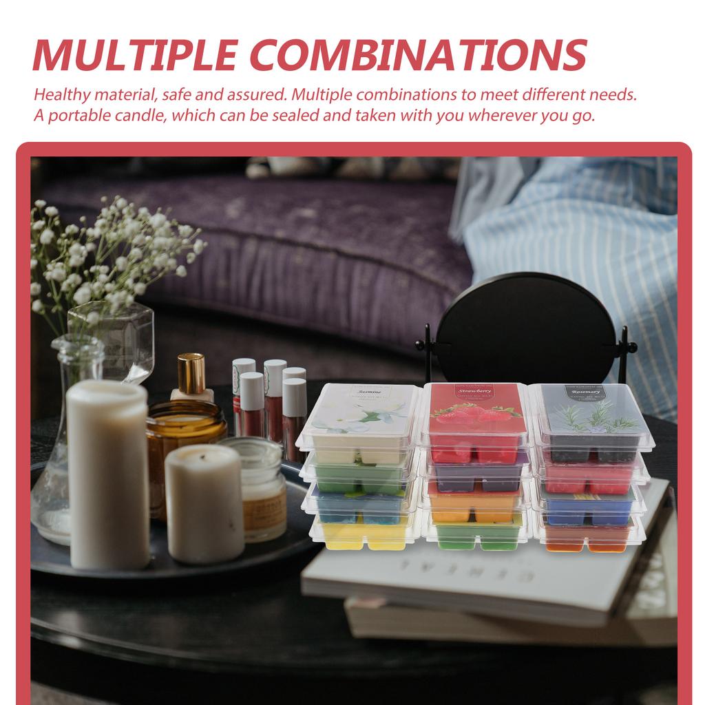 12 Pcs Scented Candles Home Decorative Aromatic Creative Wax Melts Wedding Blocks