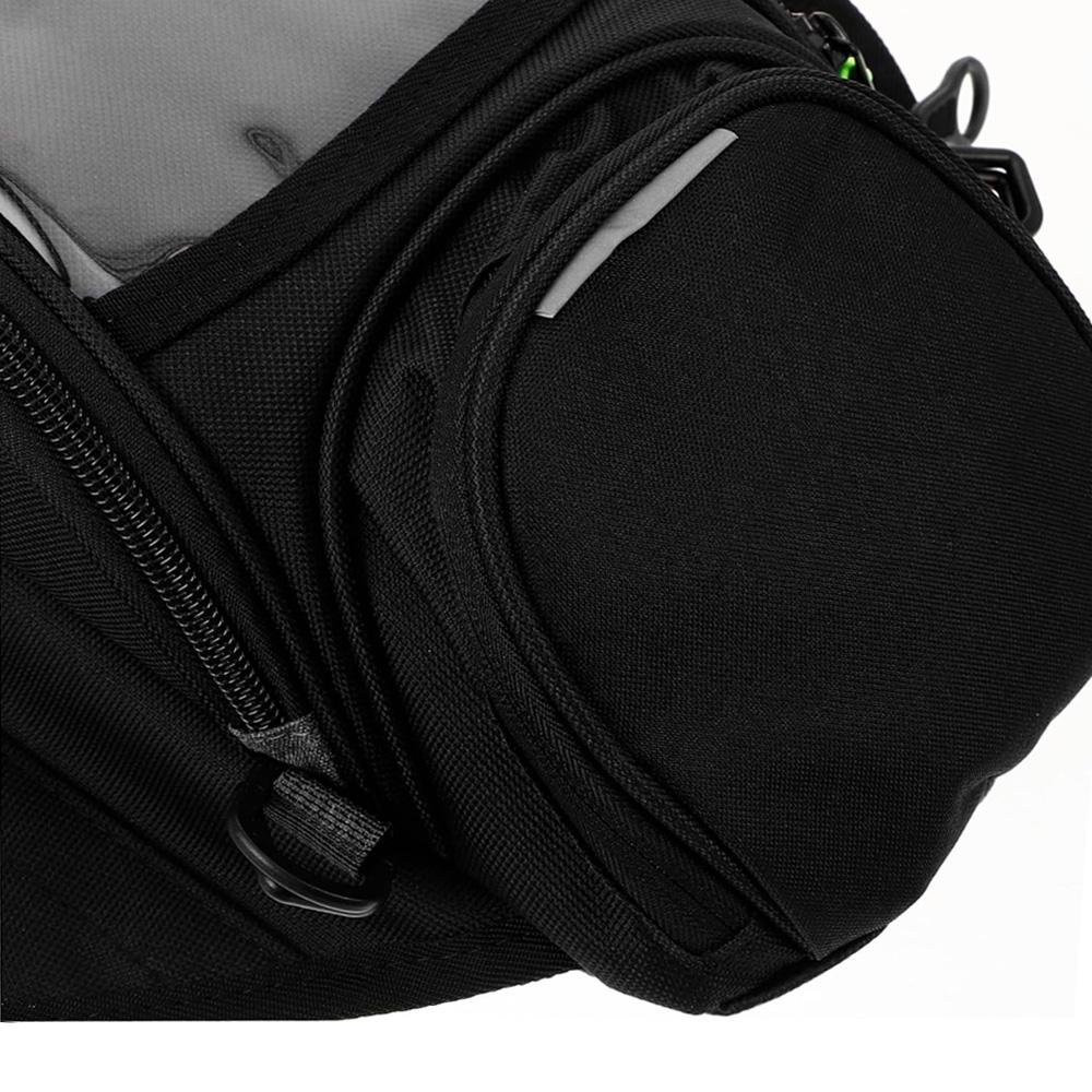 Black Waterproof Cloth Motorcycle Engine Bag Fuel Tank Bag Heavy Duty Gas Tank Pouch Rear Seat Bag Motorcycle