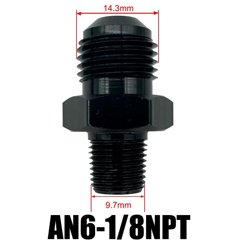 4AN 6AN 8AN 10AN 12AN To 1/2" 1/4" 1/8" 3/8" 3/4" NPT Oil Cooler Adapter Male Straight Fuel Hose Pipe Tube Thread Flare Fitting