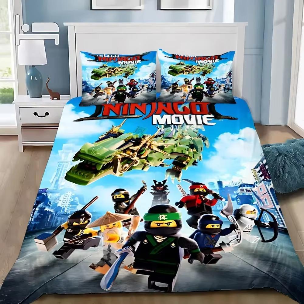 Children Duvet Cover Pillowcase Game Ninjagos Bedding Set For Adult Boy Girl Bedroom Decoration Gift Single Double Large Size