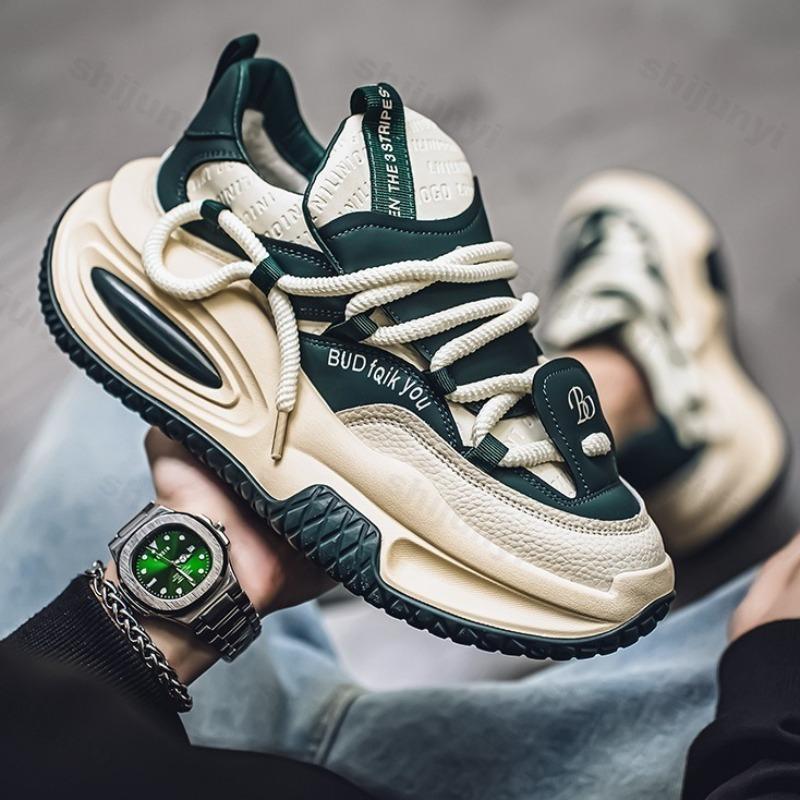 Men's Sports Casual Shoes 2026 Spring New Style Fashi Trend Comfortable Versatile N slip Shoes Thick Soled Platform sneakers
