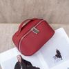 Grande Capacité Sac de Maquillage en Cuir Granulé Pochette Cosmétique pour Femmes avec Multiples Poches