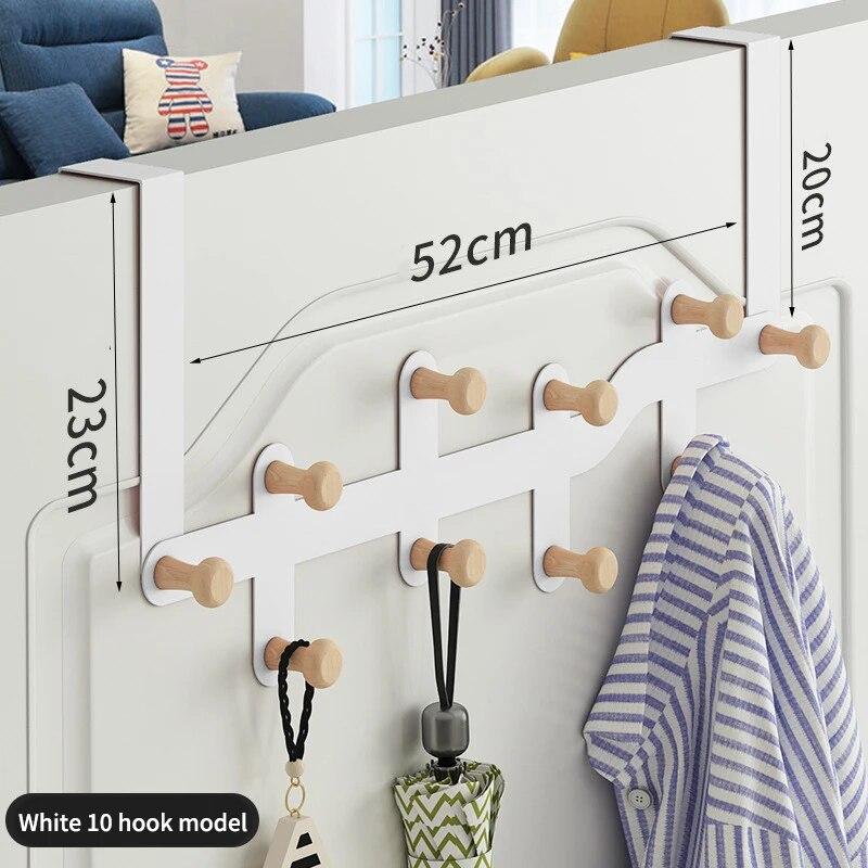 Modern Fashion Door Back Hook Bedroom Porch Free Punch Coat Hook Bathroom Door Hook Towel Rack Metal Hook