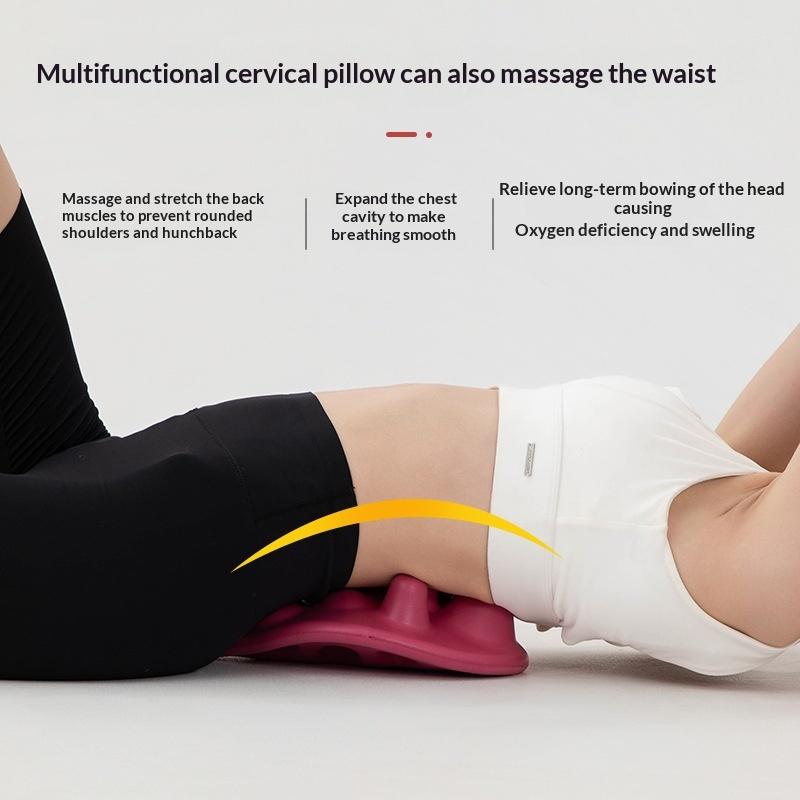 Cervical Acupressure Massager Ergonomic Neck Massage Pad Dredging Acupuncture Point Back Massage Pillow Relieve Low Back Pain